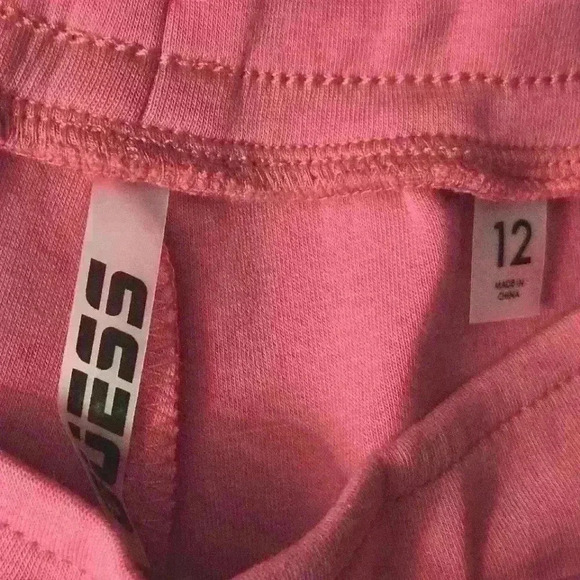 Guess Raspberry Punch Active Pants Pink Organic Cotton Sz 12 Girl NWT - Picture 5 of 7